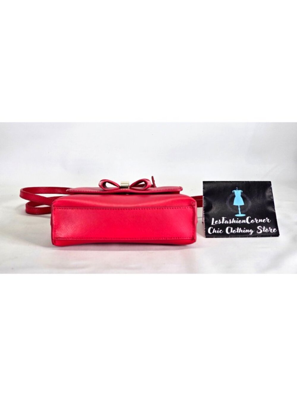 NWT Ted Baker Women's Fuchsia Leather Angiee Bow Detail Shoulder Bag Small 2173 - Picture 12 of 12